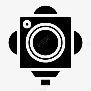 360摄像头创意摄影图标图标