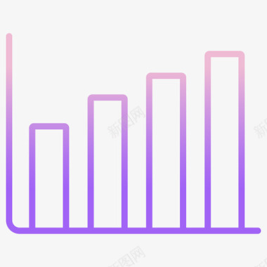 商业传播策略条形图商业策略32轮廓渐变图标图标