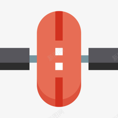 大轮子轮子身体和健身2扁平图标图标