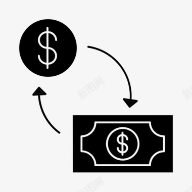 金融企业易拉宝硬币和货币交换企业企业主图标图标