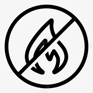 火焰矢量图禁止火灾火灾危险图标图标