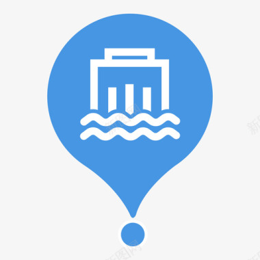 水厂-气泡-蓝色图标