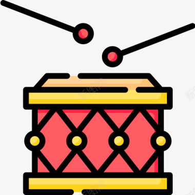 粉色儿童素材鼓儿童玩具23线颜色图标图标