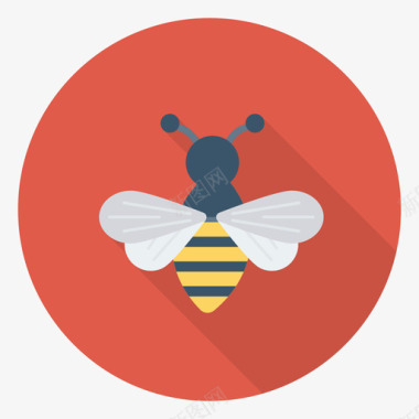 蜜蜂动物21圆形图标图标