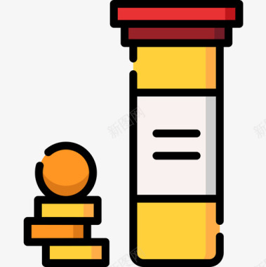特效34维生素药剂学34线性颜色图标图标