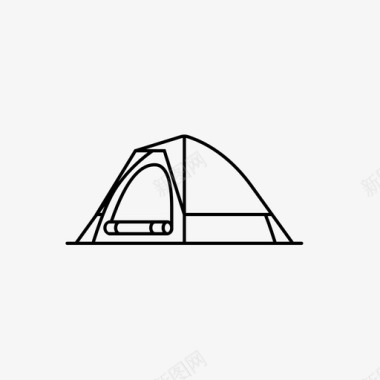 避难所露营帐篷户外避难所图标图标