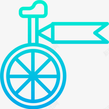 自行车自行车马戏团51坡度图标图标