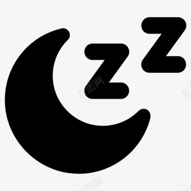 睡觉安静月亮图标图标