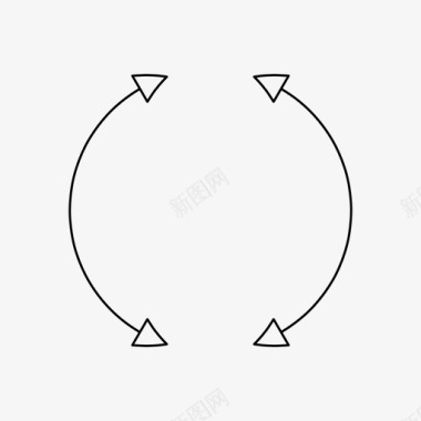卡通循环箭头重新加载箭头方向图标图标