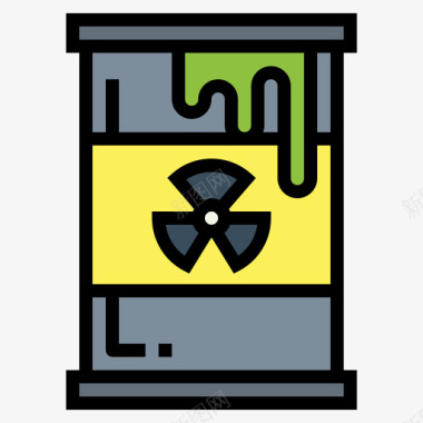 放射性ecoBio3线性颜色图标图标