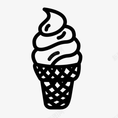 软装摆设冰淇淋筒甜点凝胶图标图标