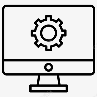 计算机设置计算机计算机设置商业和金融加粗线集205图标图标