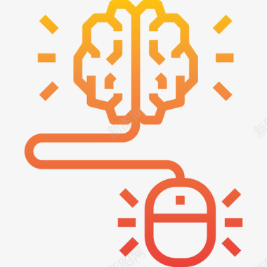 大脑矢量按点击付费大脑概念6梯度图标图标