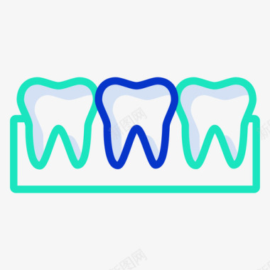 小牙齿牙齿保健14轮廓颜色图标图标