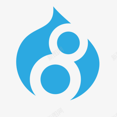 矢量LOGO圆环标识设计drupal 8 logo isolat图标