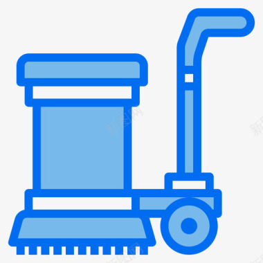 地板洗涤器清洁107蓝色图标图标