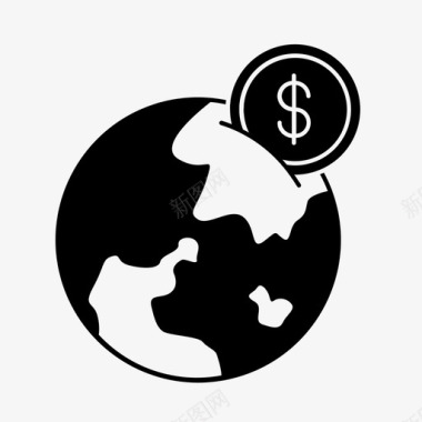 在地球上存钱商业企业主图标图标
