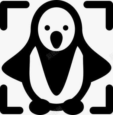 企鹅企鹅动物冰图标图标