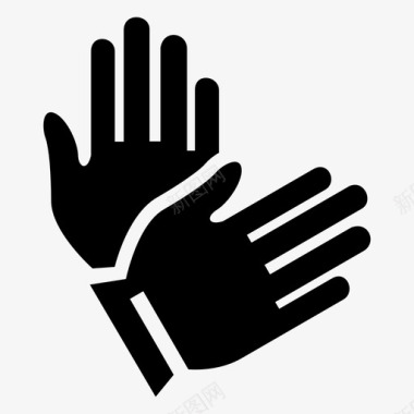 手保护园艺手套手保护图标图标