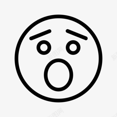 惊愕困惑表情符号图标图标