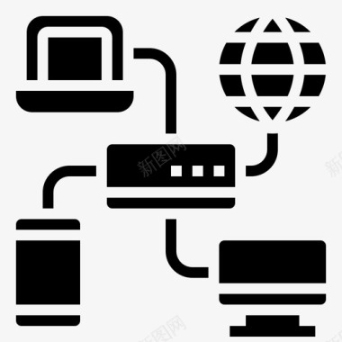 局域网网卡局域网网络技术7字形图标图标