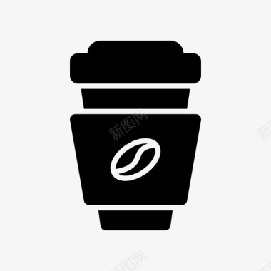纸杯咖啡豆咖啡图标图标