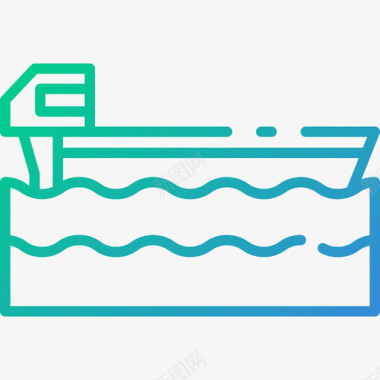 矢量渔船55号坡度渔船图标图标