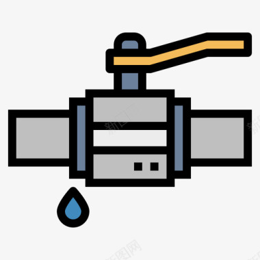 阀门阀门结构109线性颜色图标图标