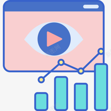 收视收视率电子竞技3线性颜色图标图标