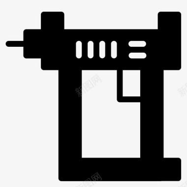 透明工字钉气钉机动力钉钉机图标图标