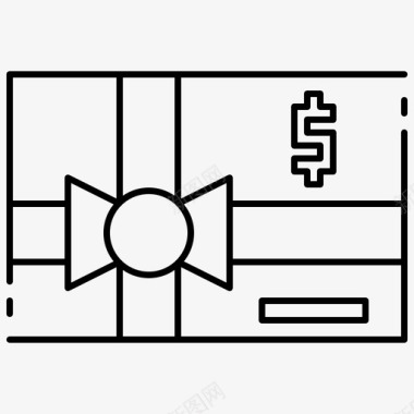 加厚黑白礼品卡商务销售图标图标