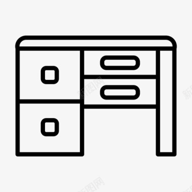 装饰系列办公桌装饰家具图标图标