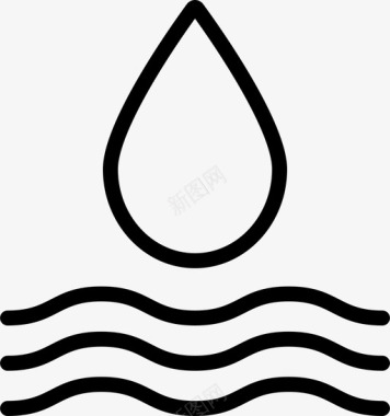 水滴水水波图标图标