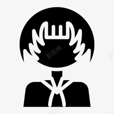 女孩阿凡达67加油图标图标