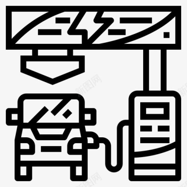 加油站加油站生物燃料能源图标图标