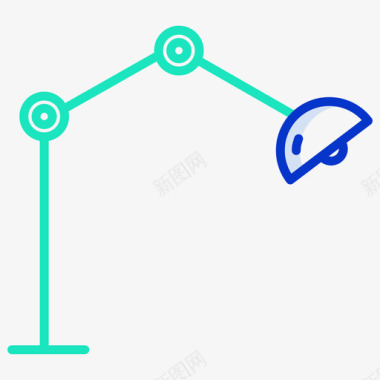 台灯家具装饰3轮廓颜色图标图标
