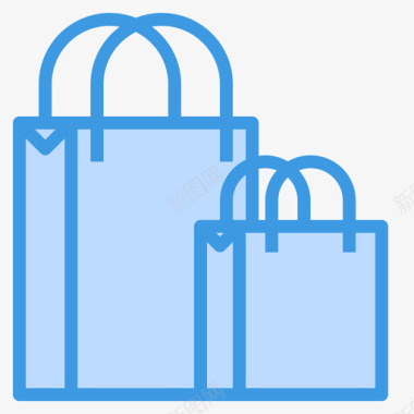 购物袋城市元素48蓝色图标图标
