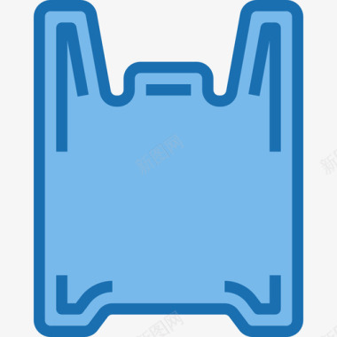 塑料袋生态176蓝色图标图标