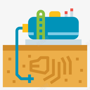 石油井架化石石油3扁平图标图标