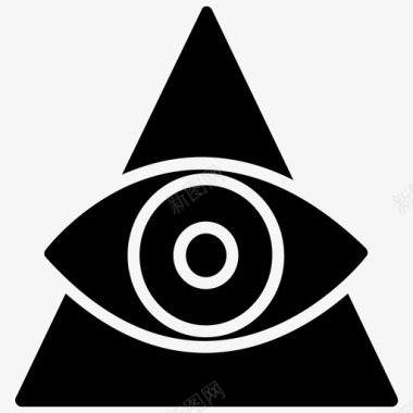欧式元素第三只眼荷鲁斯眼冥想符号图标图标