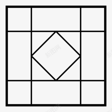 贴片方块几何体图标图标