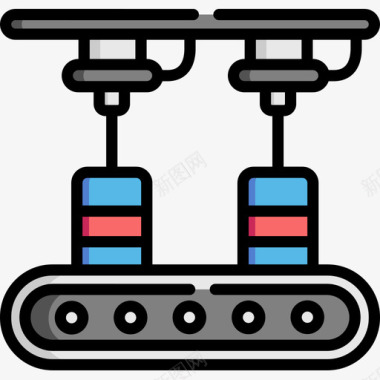 工厂好货工厂机器工厂34线性颜色图标图标