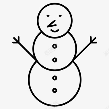 冬天的雪人雪人圣诞节圣诞老人图标图标