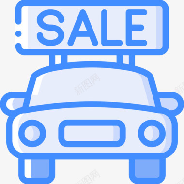 汽车销售销售44蓝色图标图标