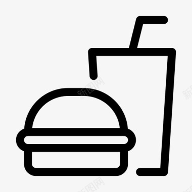 快餐汉堡饮料图标图标