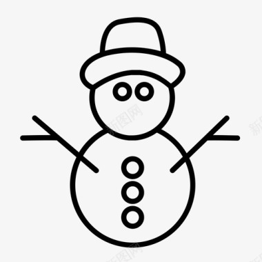 冬天的雪人雪人圣诞节圣诞老人图标图标