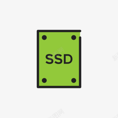 ssdSsd数据存储5线性彩色图标图标