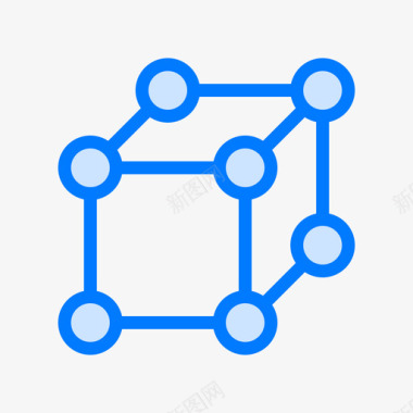 立方体物理化学2蓝色图标图标