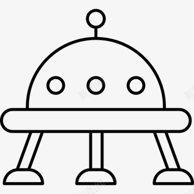 飞机飞行不明飞行物外星飞船飞碟图标图标