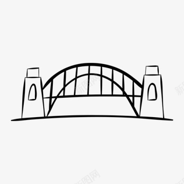 海港大桥建筑澳大利亚地标图标图标